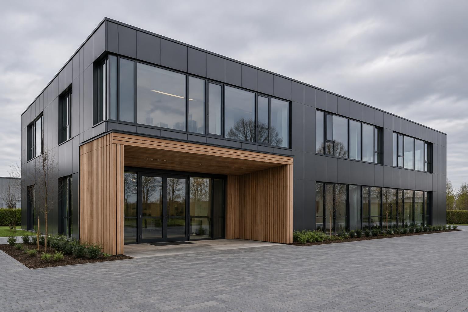 Modern bedrijfsgebouw